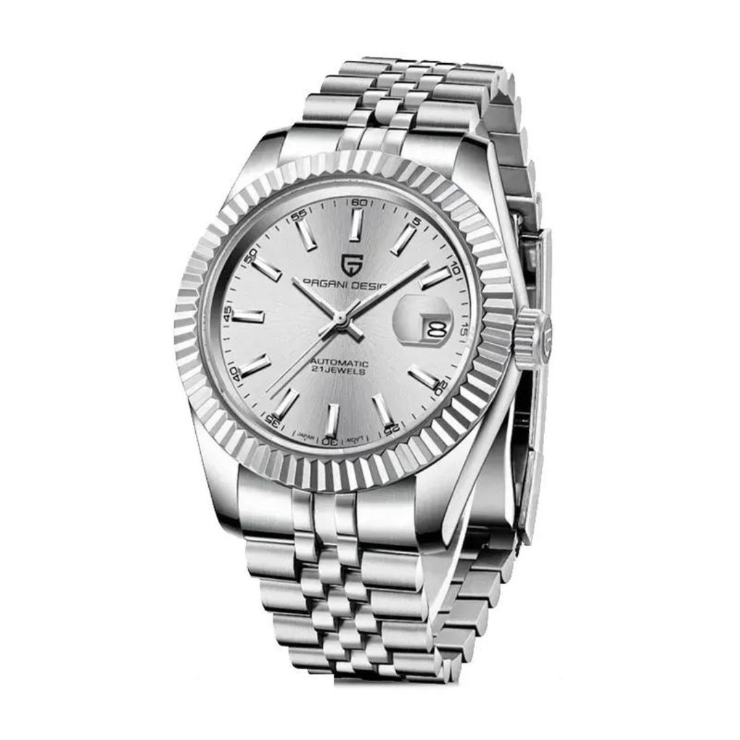 Pagani Design PD-1645 Datejust Full Silver Dial Men’s Watch